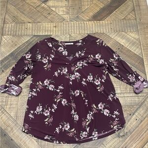 Beacon Maroon Floral Women's Blouse